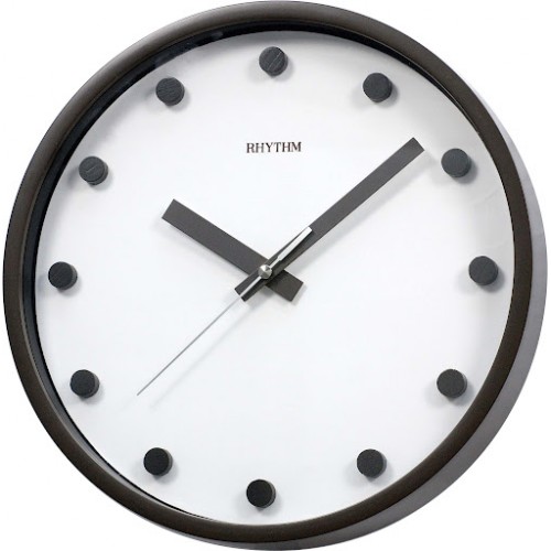 Rhythm Japan- 3d Index, Silent Silky Move Brown Case / Plastic Case Dimension- 30.6x30.6x4.8 / 865g