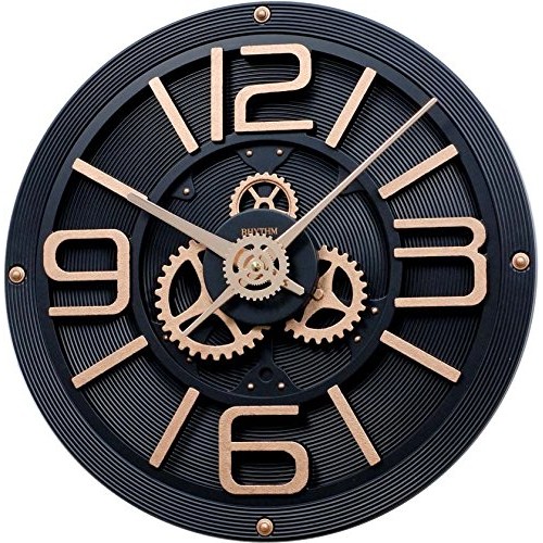 Rhythm(Japan) 3D Numeral, Gear Decoration Wall Clock 40.5x40.5x4.5cm /670G
