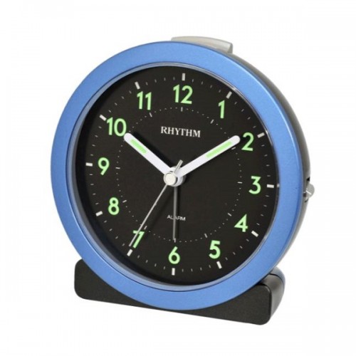 Rhythm (Japan) Plastic Case,4 Steps Increasing, Beep Alarm, Snooze, Light, Silent Silky Move, Blue Case Dimension - ?9.5x10.5x5.0cms / 115g