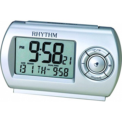 Rhythm(Japan) Dual Alarm-Beep Alarm &4 Steps Increasing Beep Alarm LCD Clock