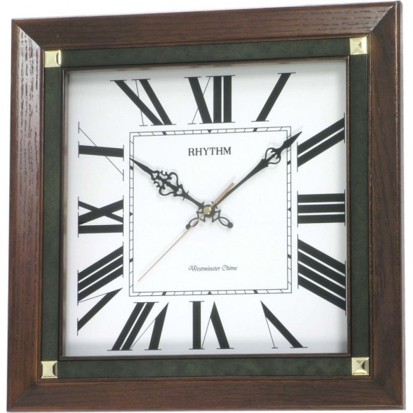 Rhythm(Japan) Autonight Shut Off SIP(Sound in Place) Wall Clock 