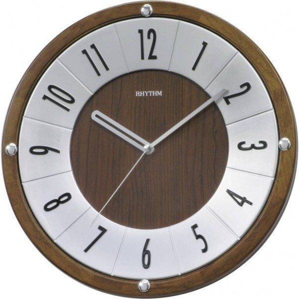 Rhythm Wooden Wall Clock 3D Dial Ring,Silent Silky Move Analog Rhythm Wooden Wall Clock 3D Dial Ring,Silent Silky Move Analog