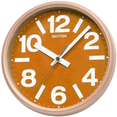 Rhythm Value Added wall Clock Wall & Table Type Silent Silky Move Orange