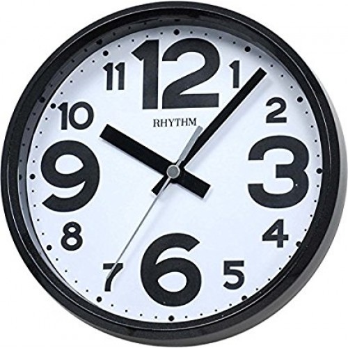 Rhythm Value Added wall Clock Wall & Table Type Silent Silky Move Black