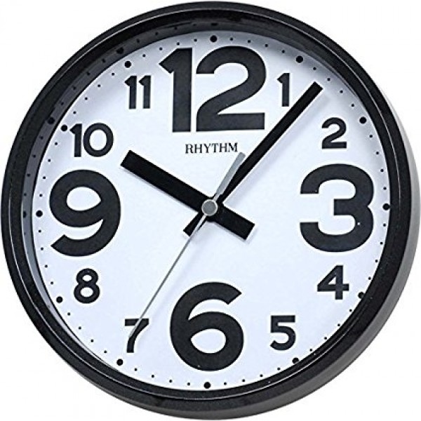 Rhythm Value Added wall Clock Wall & Table Type Silent Silky Move Black