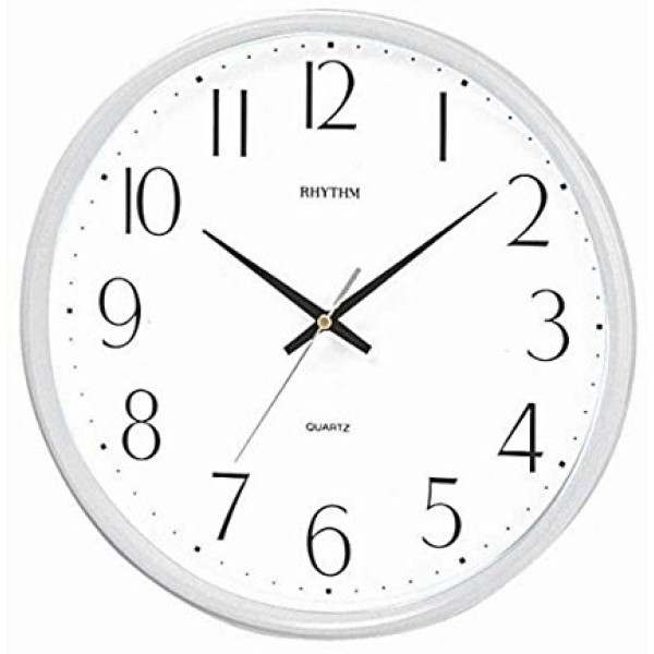 Rhythm Basic Wall Clock Pearl White