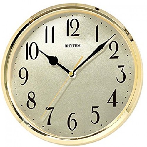 Rhythm Value Added Wall Clock Aluminium Dial,Silent Silky Move Analog