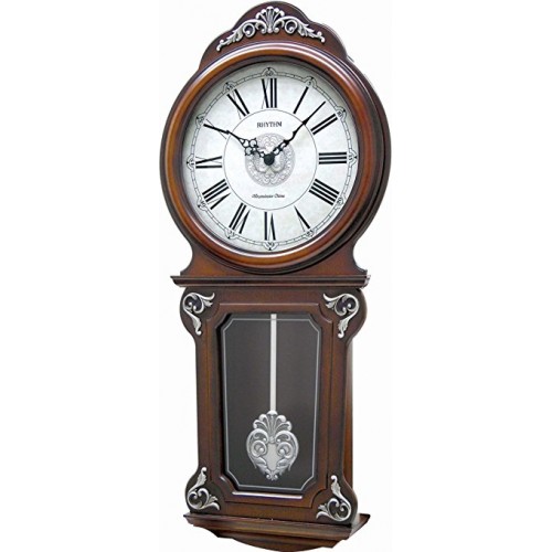 Rhythm(Japan) Volume Control Monitor/Demonstration SIP (Sound In Place) Wooden Wall Clock 33.0x59.5x10.0cm