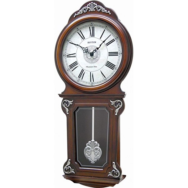 Rhythm(Japan) Volume Control Monitor/Demonstration SIP (Sound In Place) Wooden Wall Clock 33.0x59.5x10.0cm Rhythm(Japan) Volume Control Monitor/Demonstration SIP (Sound In Place) Wooden Wall Clock 33.0x59.5x10.0cm