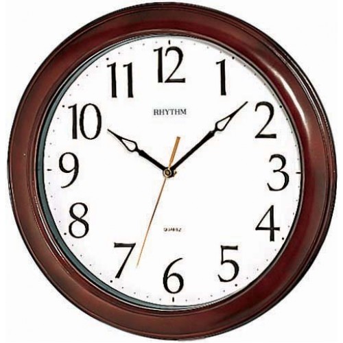 Rhythm(Japan) Brown Wooden Wall Clock