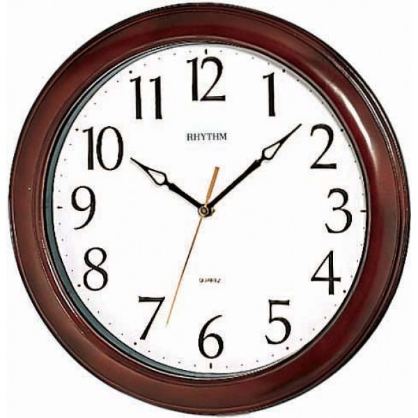 Rhythm(Japan) Brown Wooden Wall Clock