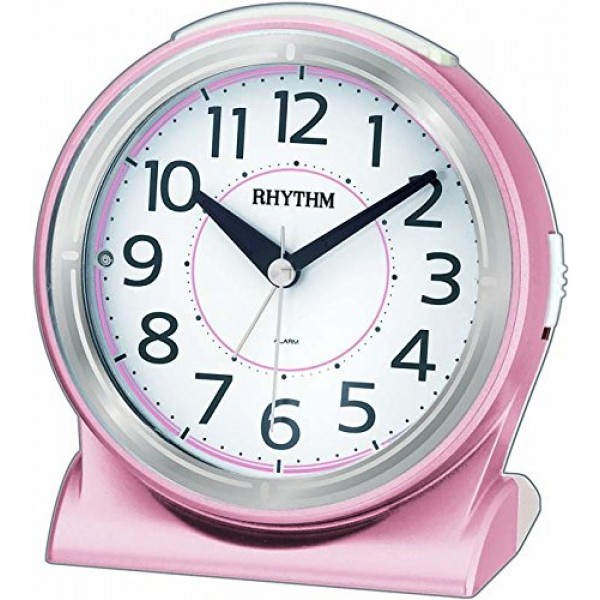 Rhythm(Japan) 4 Steps Iincreasing Beep Alarm, Snooze & Light Super Silent Alarm Clock