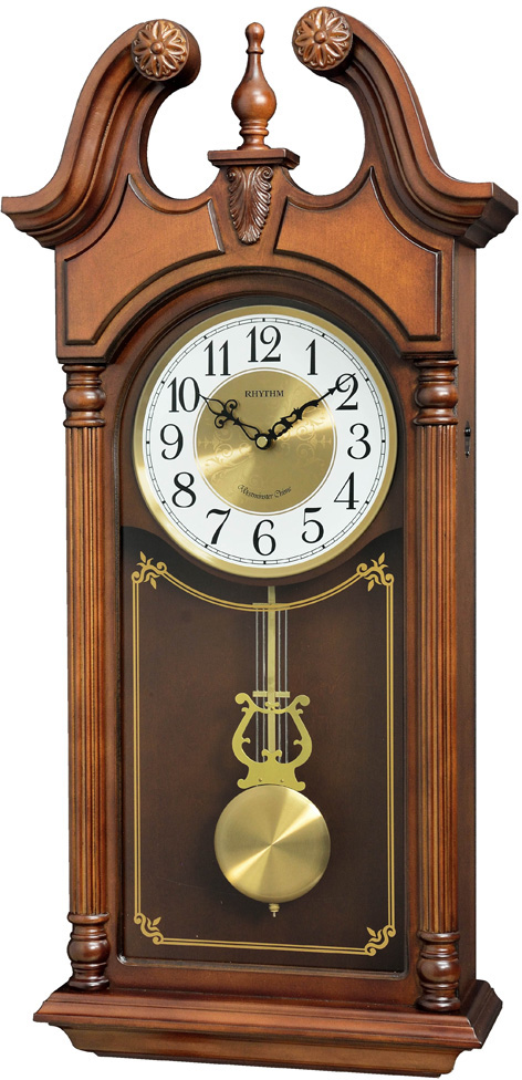 Rhythm (Japan) Westminster Chime and Striking Value Added Wall Clock 11.8  Inch Wall Clock, Pendulam Clock, Musical Clock, Home Decor Clock, Plastic  Pendulam Clock, Official Clock, alarm Clock