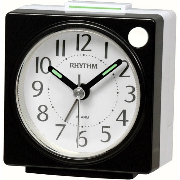 Rhythm - ( Japan) Plastic Case Square Clocks, 4 Steps Increasing Beep Alarms, Snooze, Light, Silky Move Dimension - ( 2.59 x 1.18 inches) Rhythm - ( Japan) Plastic Case Square Clocks, 4 Steps Increasing Beep Alarms, Snooze, Light, Silky Move Dimension - ( 2.59 x 1.18 inches)