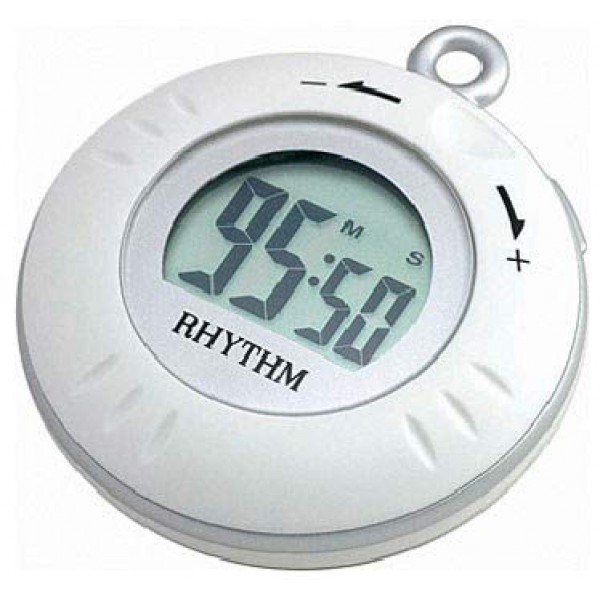 Rhythm (Japan) - 6.1 "Cms LCD Stop Clock - 6.1x5.2x1.8Cms (LCD White Plastic Case) Rhythm (Japan) - 6.1 "Cms LCD Stop Clock - 6.1x5.2x1.8Cms (LCD White Plastic Case)
